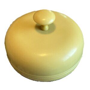 Antique French Ivory/Celluloid Vanity Powder Jar - Art Deco